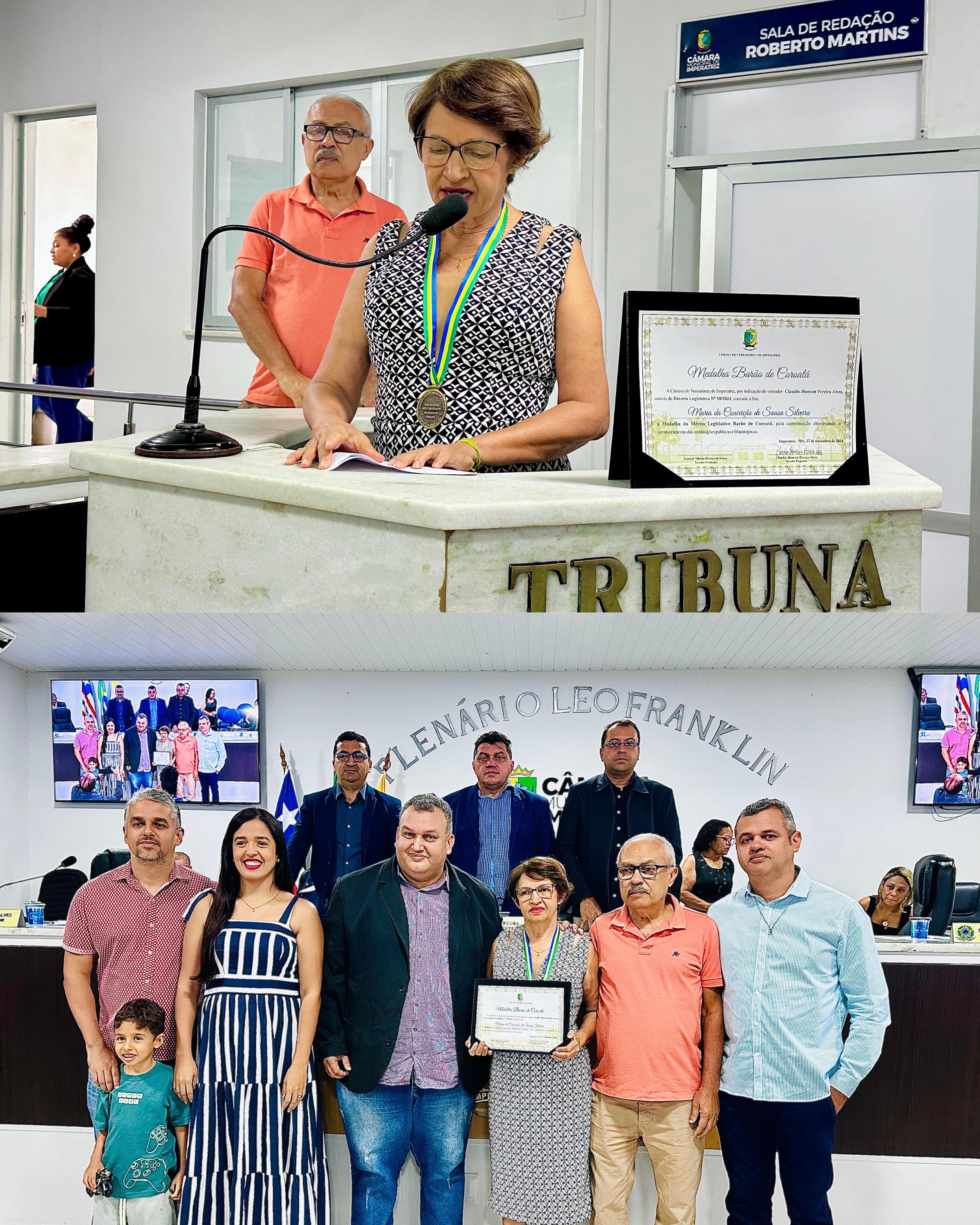 Vereador Jhonson Alves entrega homenagens durante a sessão desta quinta-feira